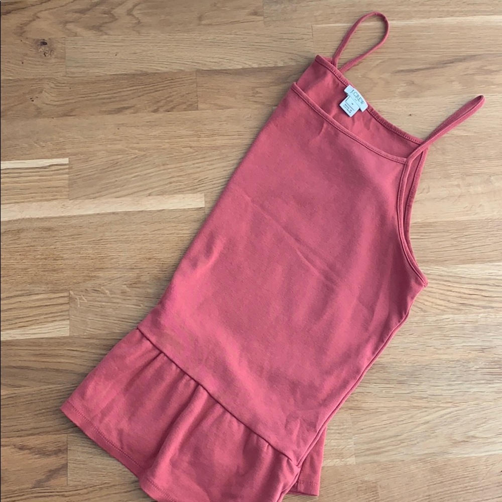 J. Crew | Pink Ruffle Tank | M
